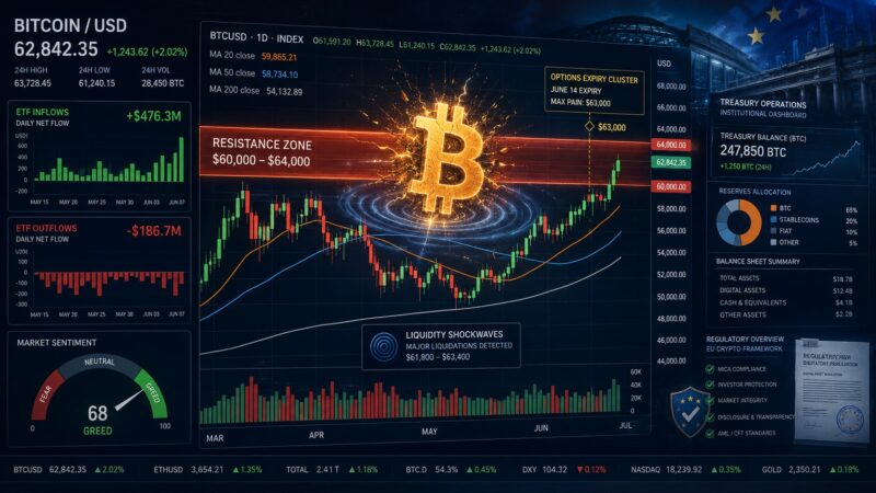 Bitcoin Price Faces Liquidity Shock as BTC Battles Key Technical Resistance