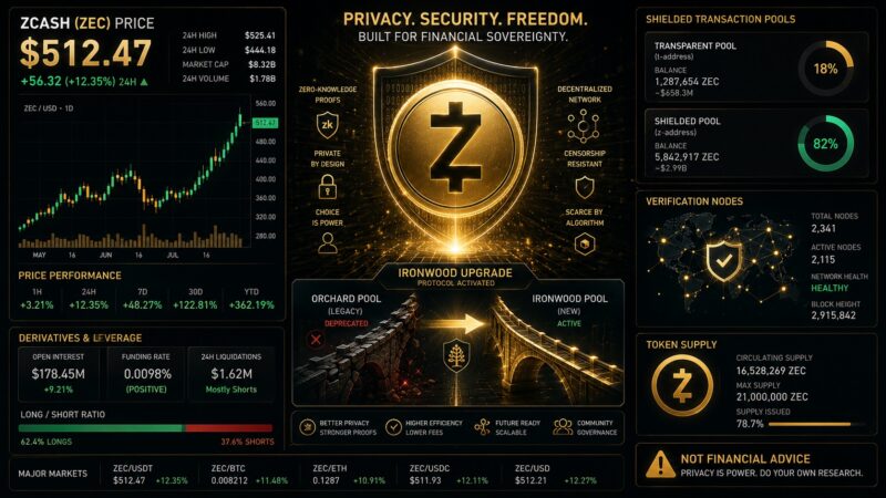 Zcash (ZEC) Surging